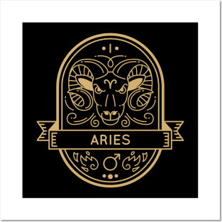 Aries Golden Sigil Posters and Art